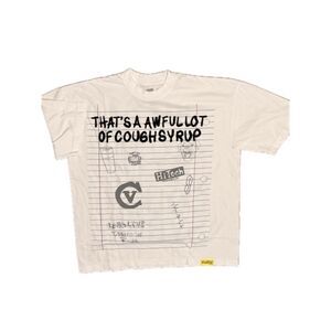 ALOCS T-Shirt White XL Notebook Doodle Paper Graphic Streetwear Rare